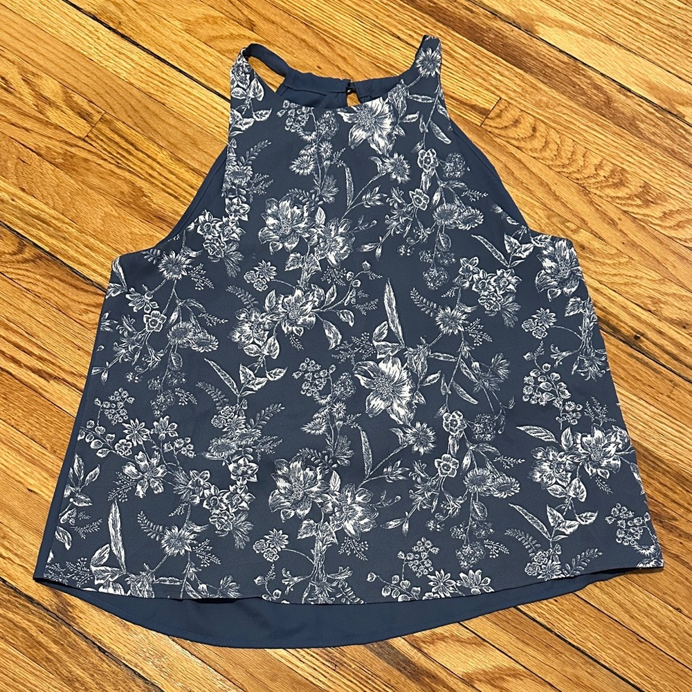 Forever 21 Blue Sleeveless Blouse